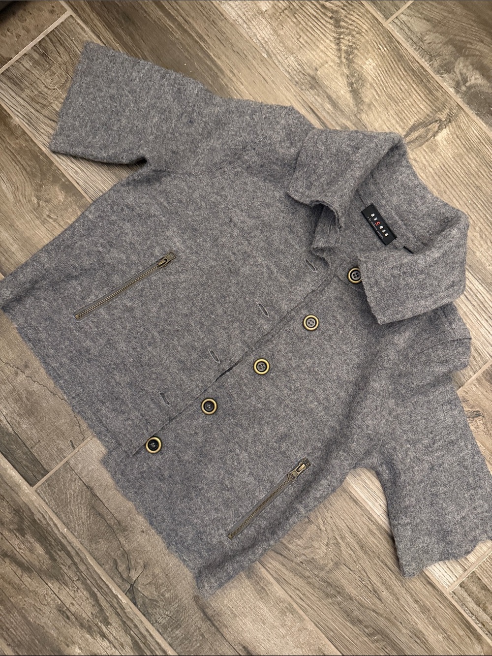 Axcess Gray Heather Wool-Blend Coat